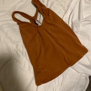 Orange-ish brown cropped tank